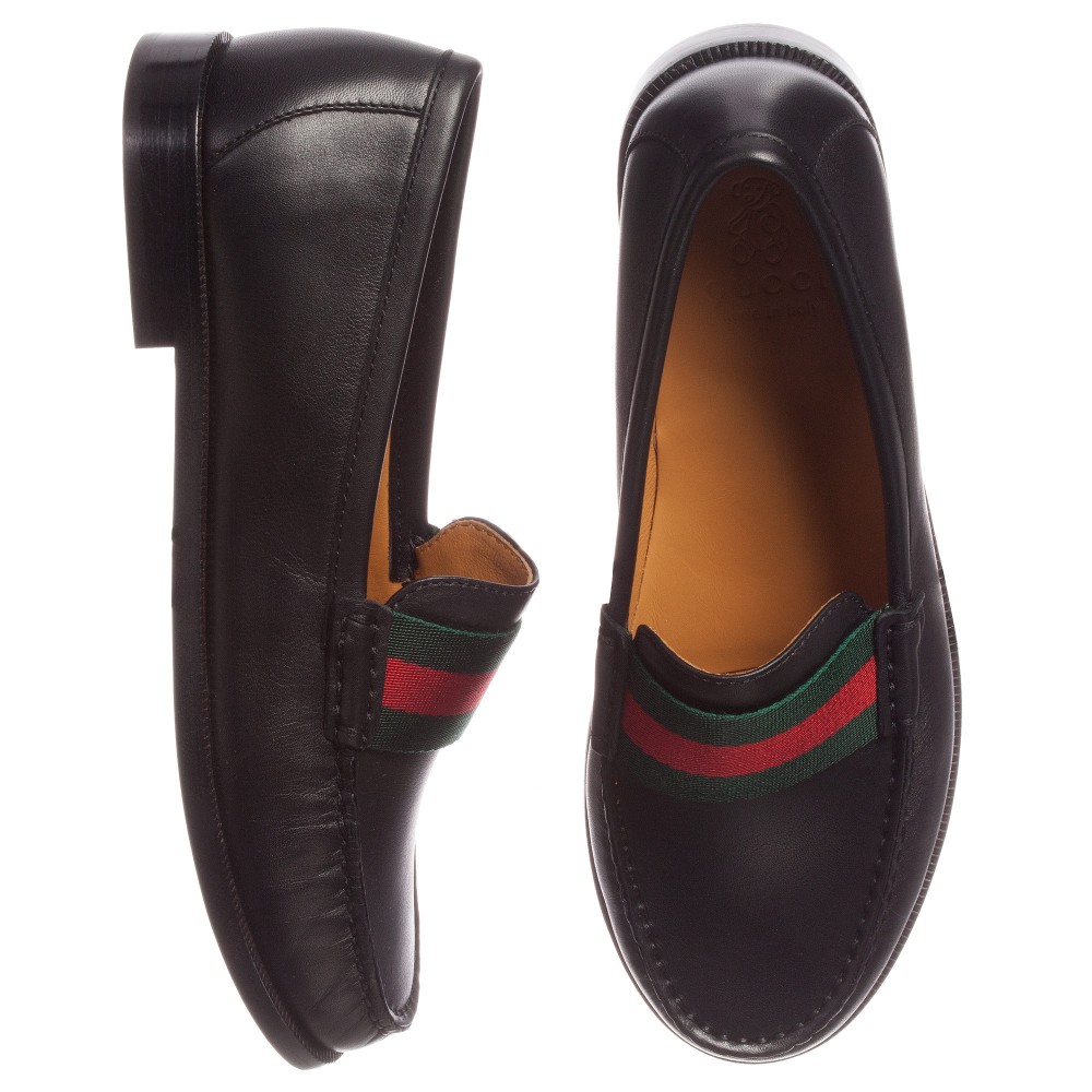 black gucci school shoes